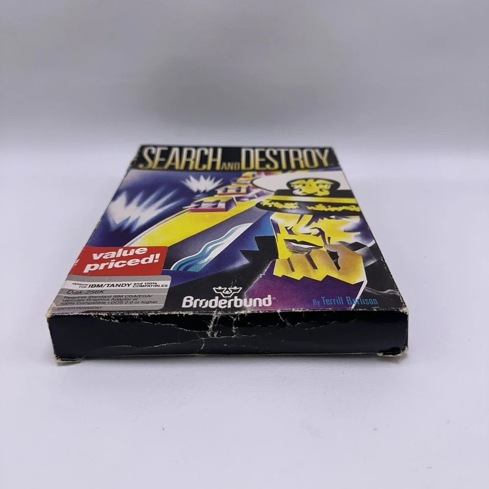 Search And Destroy Broderbund IBM PC TANDY BOX ONLY NO GAME Vintage